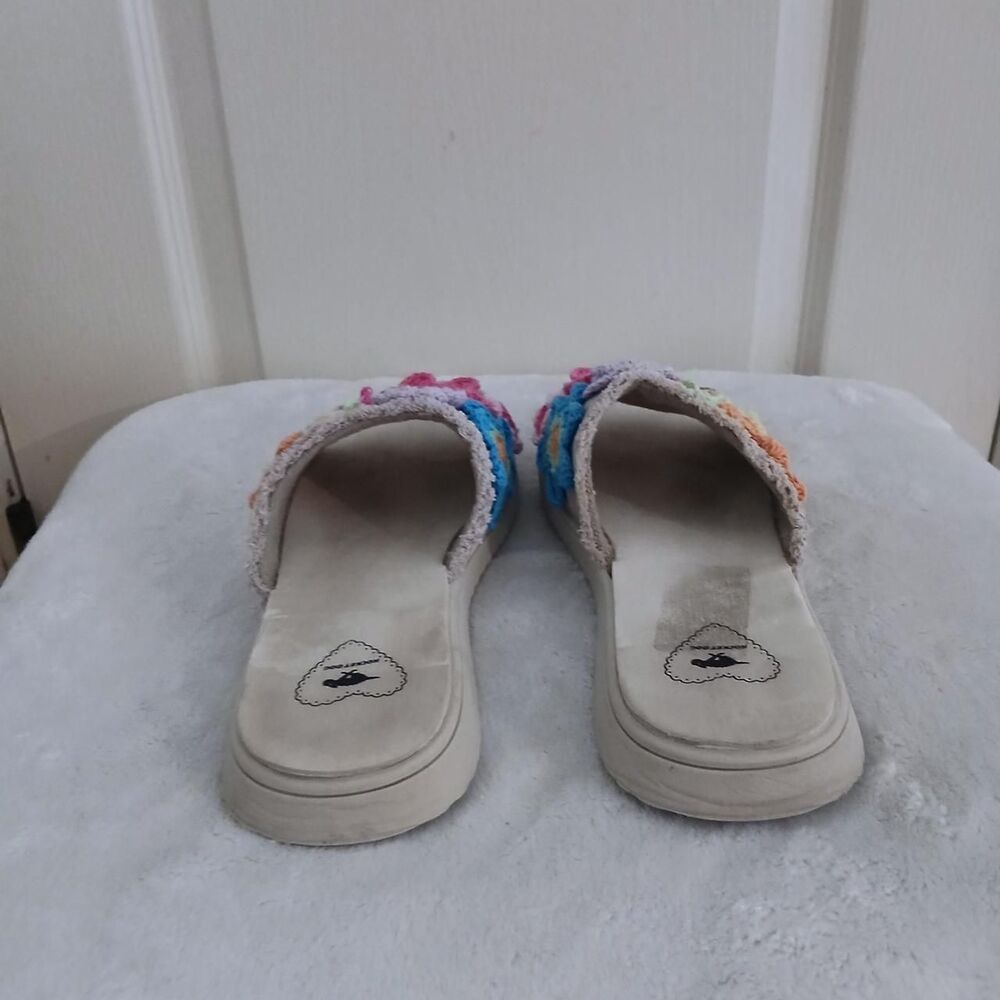 Rocket Dog Vibrant Multicolor Crochet Flower Butterfly Slide Sandals 8 Dopamine - Picture 6 of 8